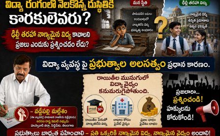విద్యా రంగంలో నెలకొన్న దుస్థితికి కారకులెవరు ?
