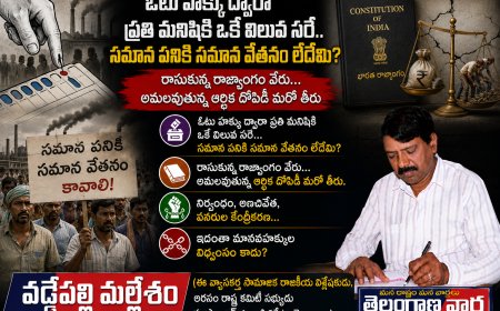ఓటు హక్కు ద్వారా ప్రతి మనిషికి ఒకే విలువ సరే సమాన పనికి సమాన వేతనం లేదేమి