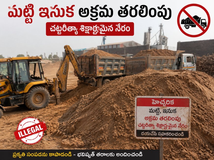 మట్టి ఇసుక అక్రమ తరలింపు.
