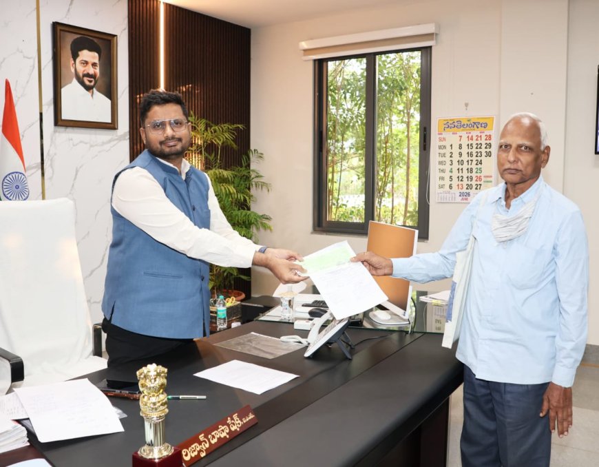 పీఎం రిలీఫ్ ఫండ్ కు రూ.2 లక్షల డీడీ అందజేసిన విశ్రాంత ఉపాధ్యాయుడు కాంతారెడ్డి