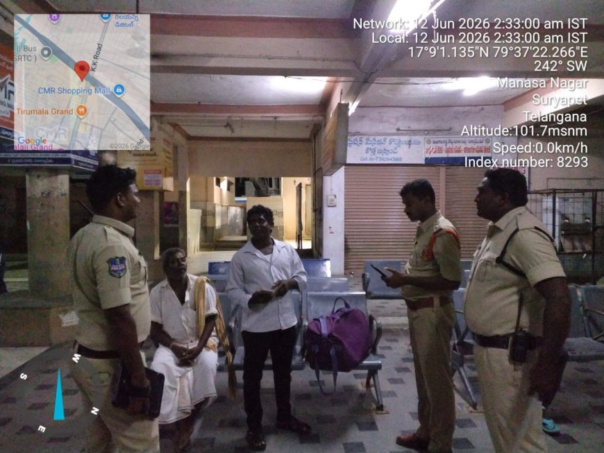 ప్రజా రక్షణే ధ్యేయం: సూర్యాపేట జిల్లా పోలీసుల నిరంతర అప్రమత్తత.