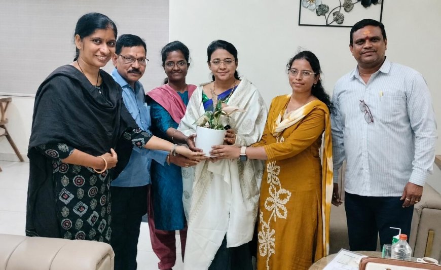 ఉద్యాన శాఖ కమిషనర్ ను కలసిన అధికారులు.