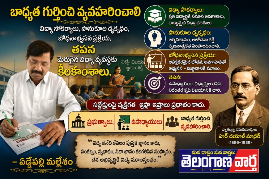 బాధ్యత గుర్తించి వ్యవహరించాలి