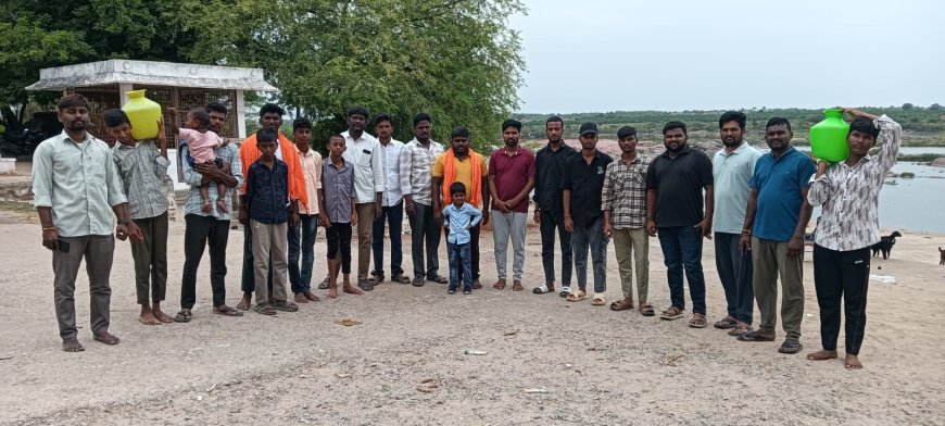 వర్షం కోసం కృష్ణా జలాలతో అభిషేకాలు