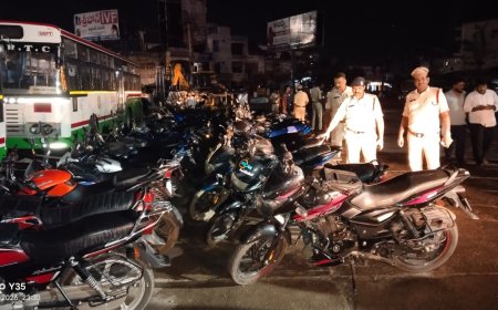 సూర్యాపేట జిల్లా కేంద్రంలో అర్ధరాత్రి నాఖాబందీ