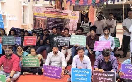 తెలుగు విశ్వవిద్యాలయ పరిరక్షణ సమితి ఆధ్వర్యంలో ఐదవ రోజు రిలే నిరాహార దీక్ష కొనసాగింపు