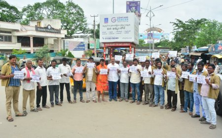 పెట్రోల్ , డీజిల్ , గ్యాస్ ధరలు తగ్గించాలి ట్రాన్స్పోర్ట్ డ్రైవర్లకు , కార్మికులకు సంక్షేమ బోర్డు ఏర్పాటు చేయాలి - వై విక్రమ్ 