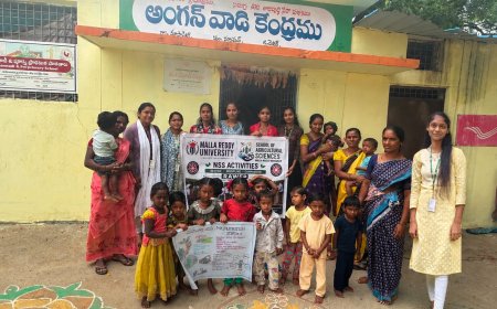 పోషకాహారం పై మల్లారెడ్డి యూనివర్సిటీ విద్యార్థులు అవగాహన సదస్సు