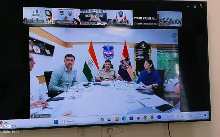 తెలంగాణ రాష్ట్ర డిజిపి శ్రీ సి.వి ఆనంద్ వీడియో కాన్ఫరెన్స్.