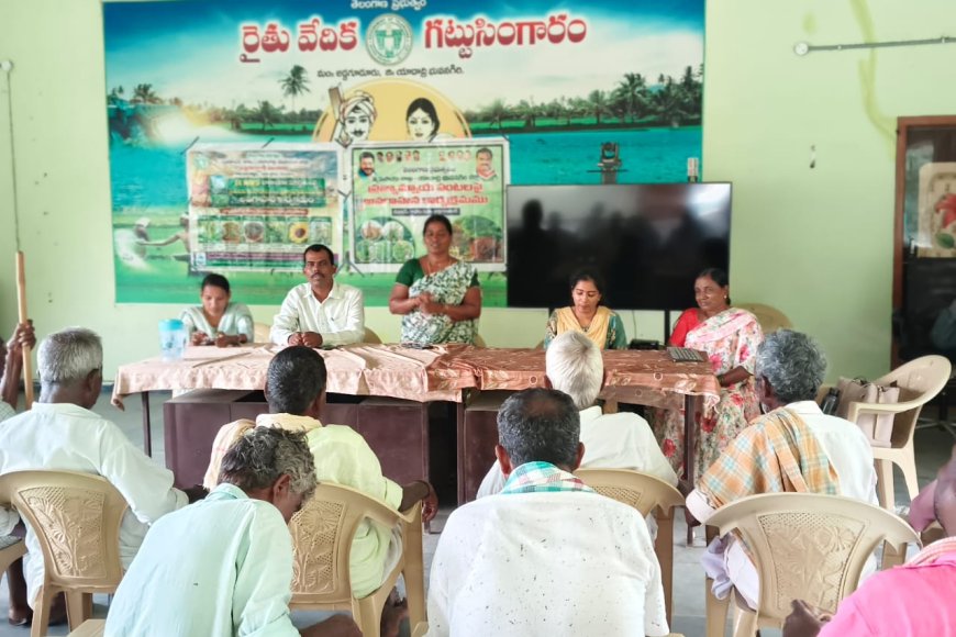 గట్టుసింగారం రైతు వేదికలో  ప్రత్యామ్నాయ పంటలపై రైతులకి అవగాహన సదస్సు 