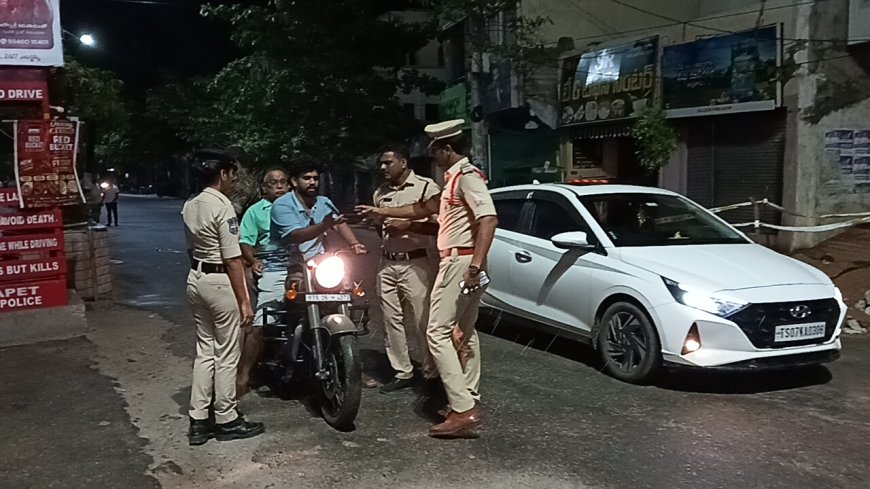 సూర్యాపేట జిల్లా కేంద్రంలో అర్ధరాత్రి నాఖాబందీ