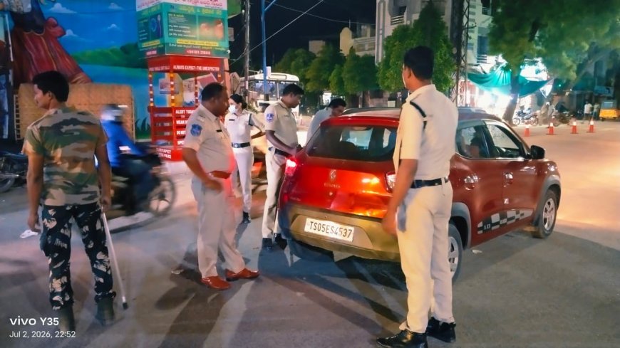 సూర్యాపేట జిల్లా కేంద్రంలో అర్ధరాత్రి నాఖాబందీ