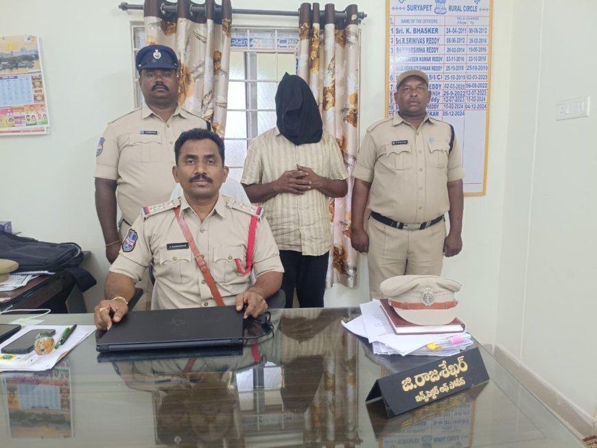 ల్యాండ్ చీటింగ్ కేసులో నిందితుడినీ  అరెస్టు చేసిన చివ్వెంల పోలీసులు., రిమాండ్‌కు తరలింపు. 