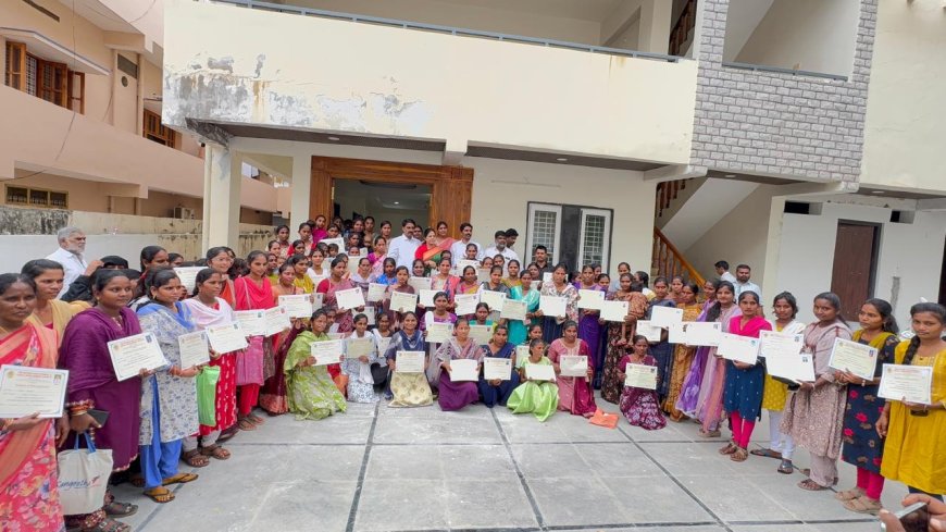సూర్యాపేట మున్సిపాలిటీ లో పదివేల మంది మహిళకు ఉచితంగా కుట్టు శిక్షణ