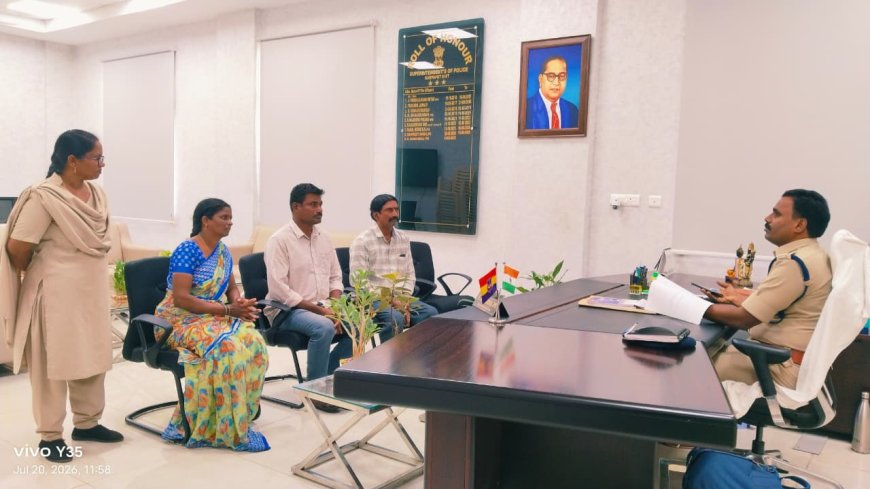 పోలీస్ గ్రీవెన్స్ డేలో బాధితుల పిర్యాదులను పరిశీలించిన జిల్లా ఎస్పి నరసింహ ఐపీఎస్ ..