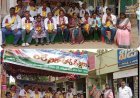 రైల్వే సాధన సమితి రిలే నిరాహార దీక్షలకు మద్దతు పలికిన