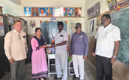 గ్రామపాఠశాల అభివృద్ధి కోసం దాతల సహకారం