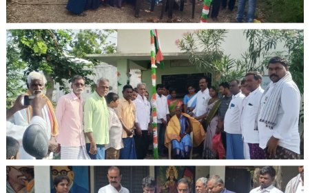 జాతీయ జెండాను ఎగురవేసిన సర్పంచ్ కొత్త వెంకట్ రెడ్డి