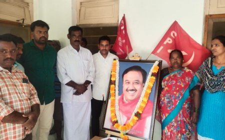 కామ్రేడ్ సురవరం సుధాకర్ రెడ్డి ప్రథమ వర్ధంతి  నివాళులర్పించిన ఉండవెల్లి మండల సమితి 