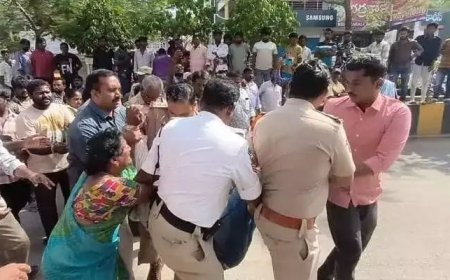 సీఐ అత్యుత్సాహం.. బాధితుడిపై దాడి, నడిరోడ్డుపై ఈడ్చుకెళ్లిన వైనం