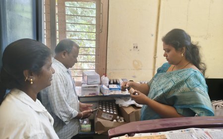 ధరూర్ ప్రాథమిక ఆరోగ్య కేంద్రాన్ని ఆకస్మికంగ తనిఖీ చేసిన