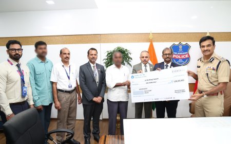 ప్రమాదాల్లో మృతి చెందిన పోలీసు కుటుంబాలకు రూ.3 కోట్ల బీమా అందజేసిన డిజిపి సి. వి. ఆనంద్ 