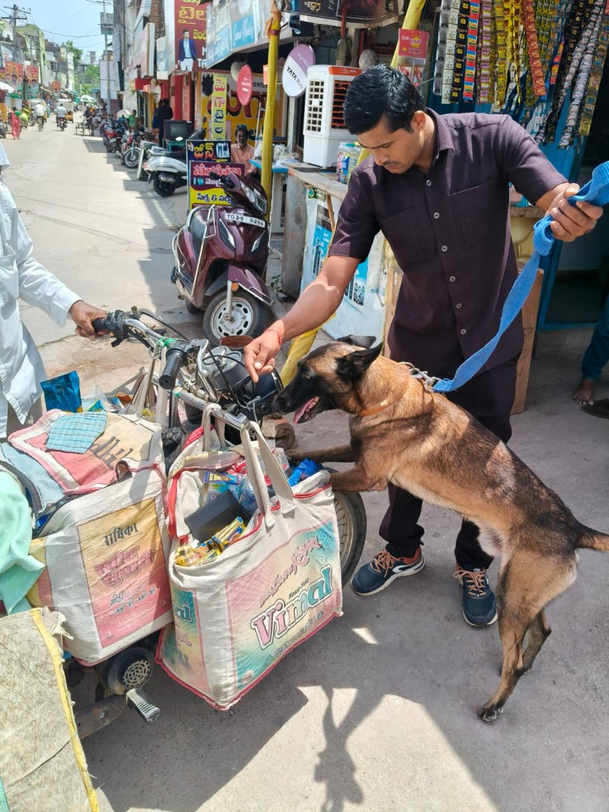 జిల్లా కేంద్రంలో పోలీసు విస్తృత తనిఖీలు.