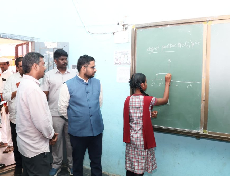 ప్రభుత్వ పాఠశాలల్లో ఉపాధ్యాయులు,విద్యార్థులు 100 శాతం హాజరు ఉండాలి