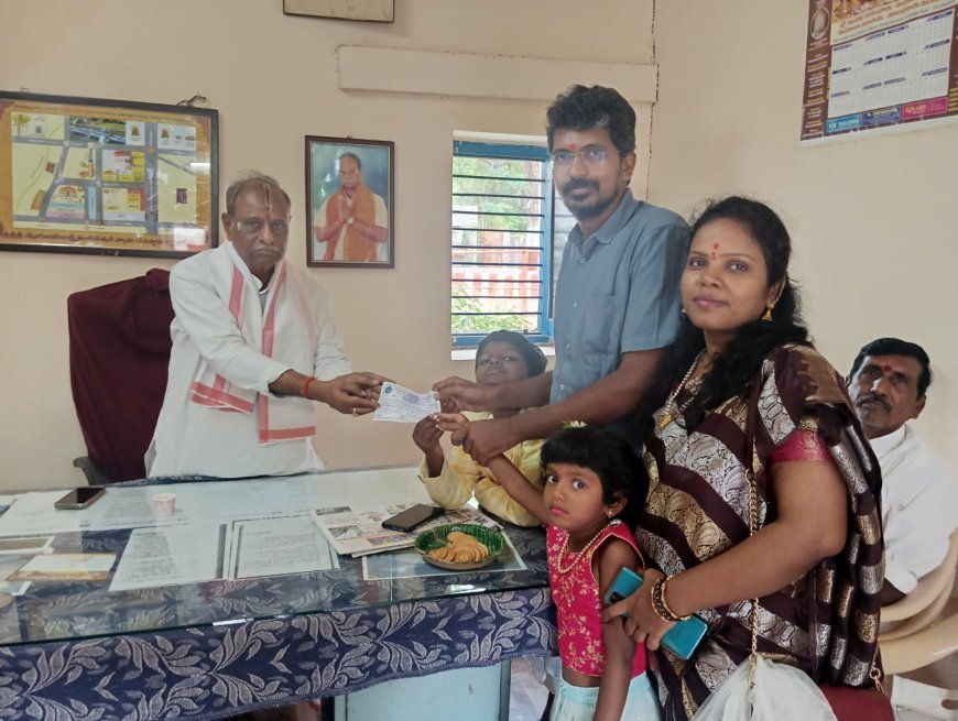 శ్రీ తిమ్మప్ప స్వామికి బంగారు ద్వాదశనామాలు వితరణ