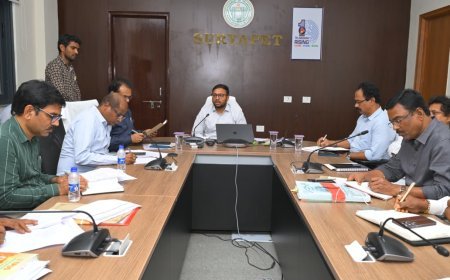 చిత్తడి నేలల సంరక్షణ నోటిఫికేషన్‌ పై సమీక్ష నిర్వహించిన జిల్లా కలెక్టర్ తేజస్ నంద్ లాల్ పవార్