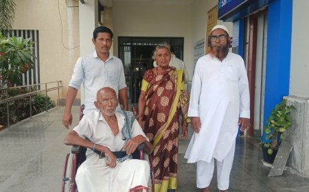 వారసత్వ భూమిని కబ్జా చేశారని వృద్ధురాలి ఆవేదన