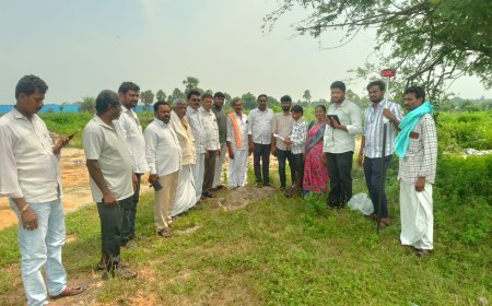 సబ్ స్టేషన్ నిర్మాణం కై స్థల పరిశీలన