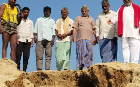 చెరువు కట్ట నిర్మాణంలో భారీ అవినీతి