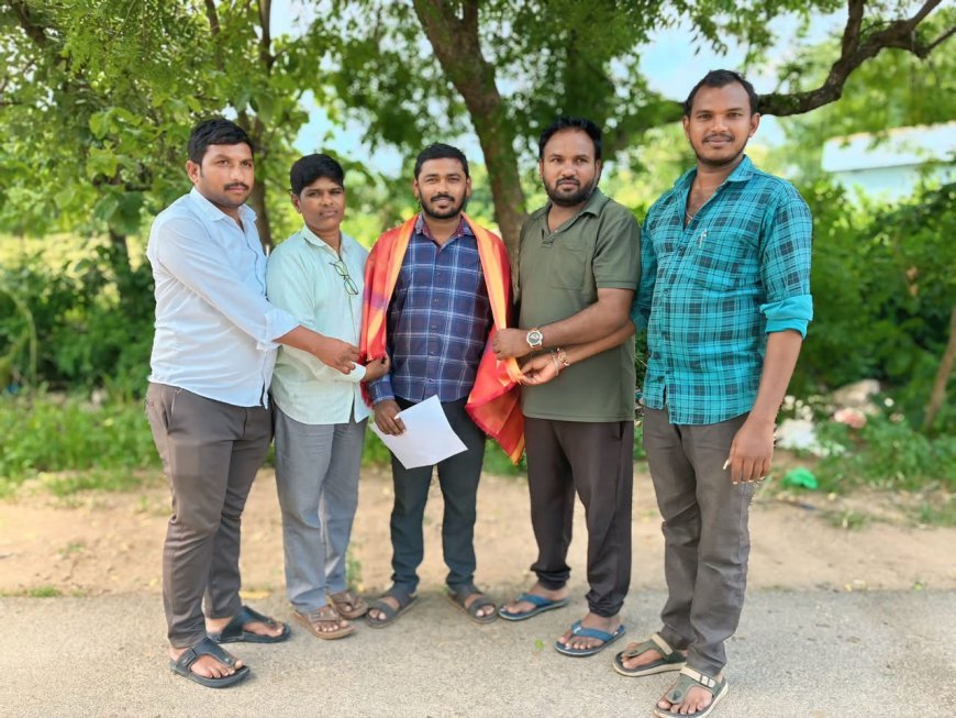 టీఎంజెఎఫ్ నూతన మండల అధ్యక్షుడిగా నిర్మాల వెంకటేష్