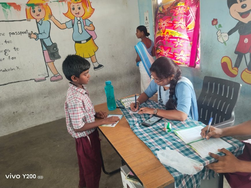 విద్యార్థులకు ఆరోగ్య పరీక్షలు