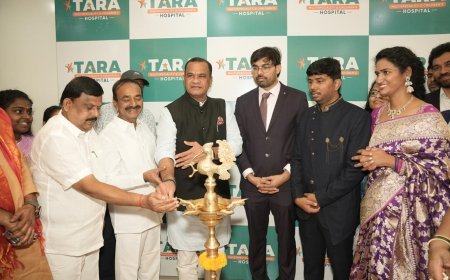 ఘనంగా తారా చిల్డ్రన్ మల్టీ హాస్పిటల్ ను ప్రారంభించిన మంత్రి కోమటి రెడ్డి వెంకట్ రెడ్డి